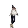 New big fur collar short small down jacket women's soft heart puffs bread jacket white duck down thickened