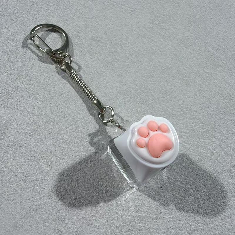 Bread Keycap Stress Relief Clicker Keychain Mechanical Keyboard Button Decompress Fingertip Keyring