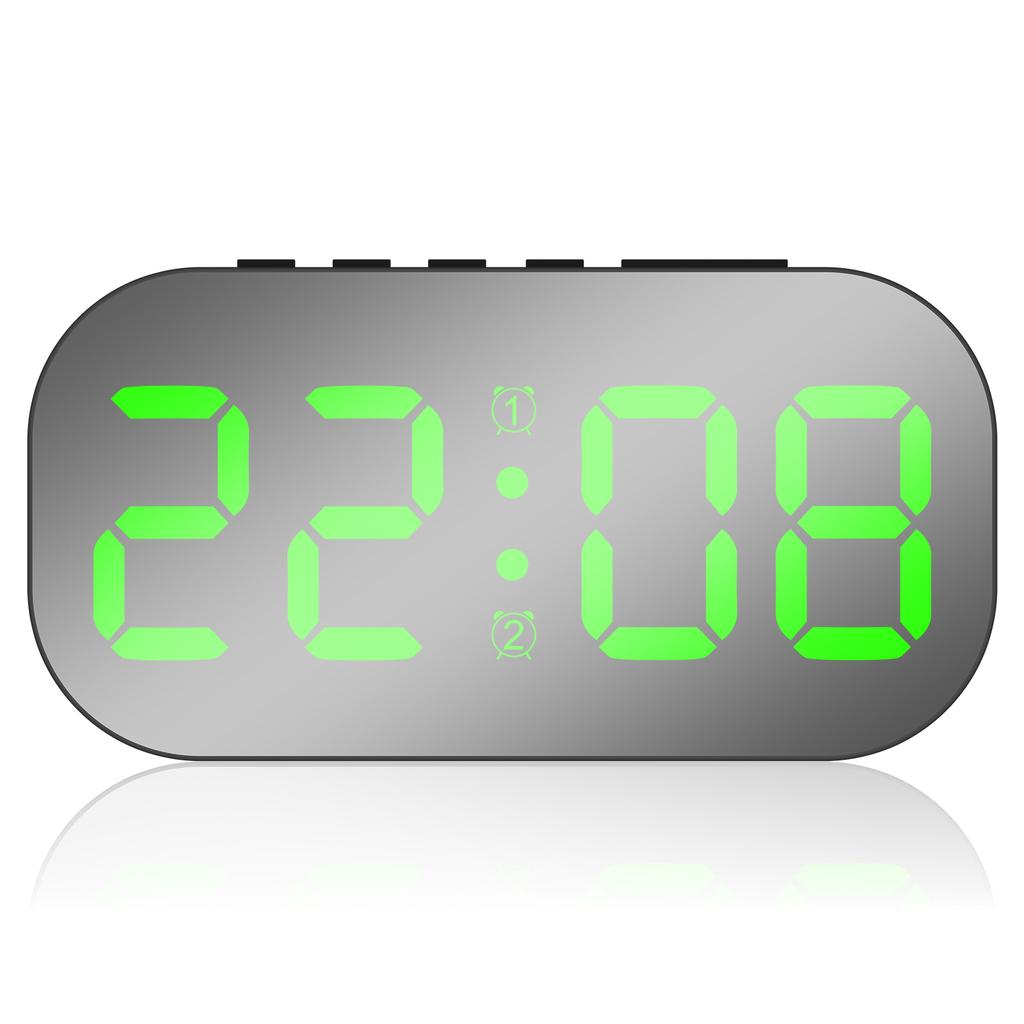 Vintage Alarm Clock Auto Flip Alarm Clock Bedside Table Alarms Clocks Battery/USB Charging Digital Clocks for Office Home Decor