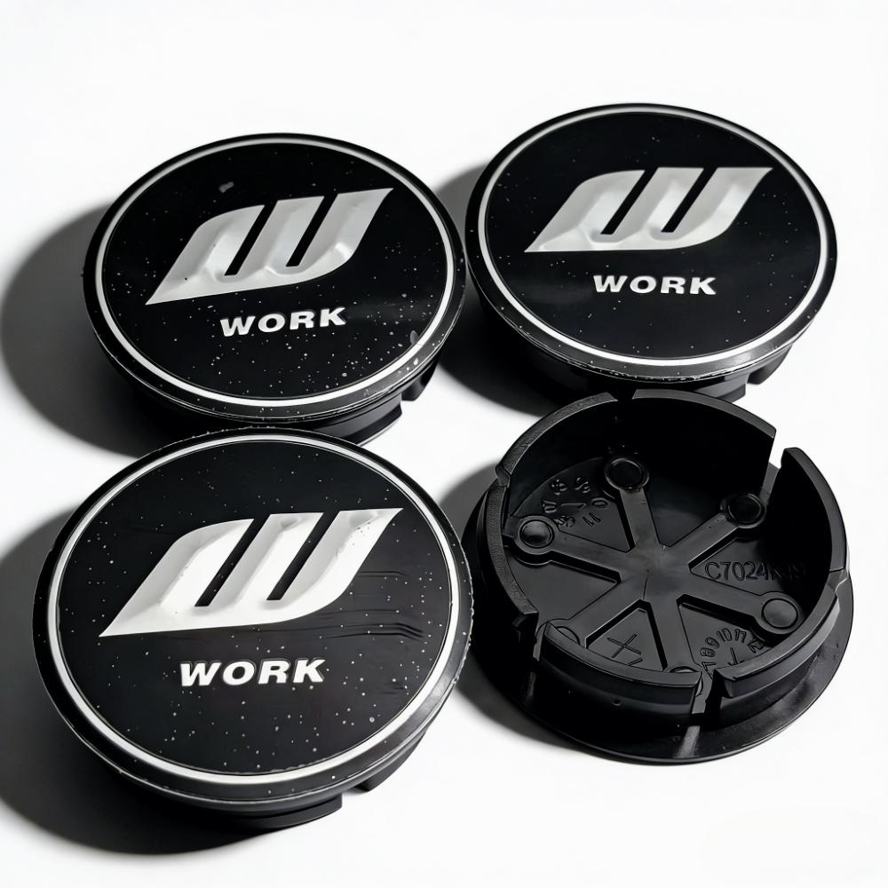 

4pcs JDM W Work Logo Emblem Badge Car Wheel Center Caps 48MM 42MM Wheels Hub Cap Rim Hubcaps Dust Cover Replace Car Accessories W Work Badge&4pcs Wheel Caps