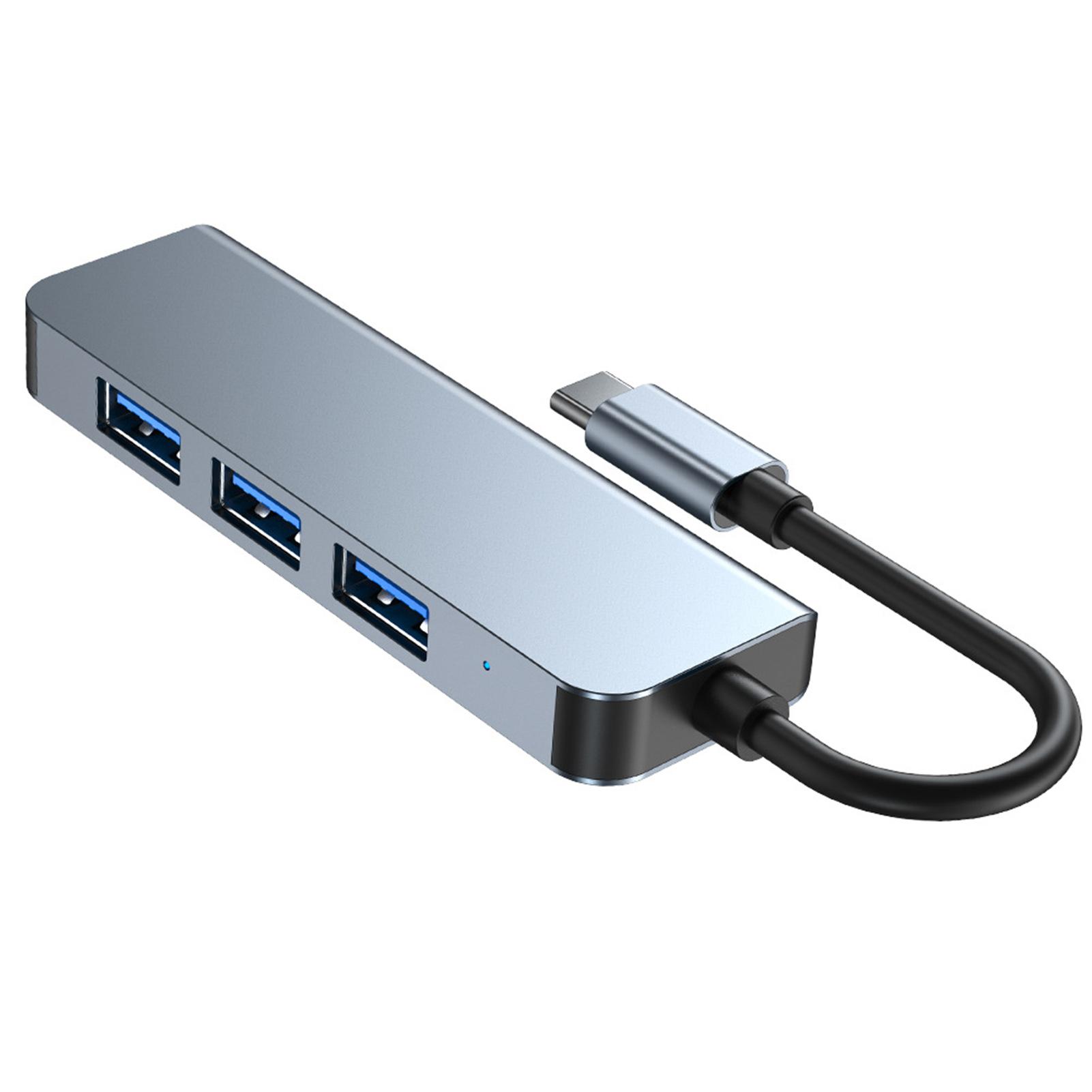 

Концентратор USB Type-C на 4 порта, множественная защита, Plug and Play, USB-разветвитель с алюминиевым сплавом