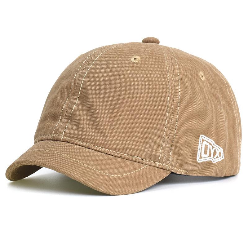Retro-Schiebermütze im japanischen Stil, Kurzer Schirm, Vielseitiger Trendiger Straßen-Baseballhut mit Weichem Oberteil Adjustable brown