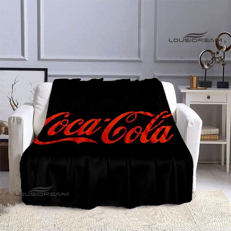 Coke logo printing blanket art decorations children's warm blankets flannel soft and comfortable blankets home travel blankets