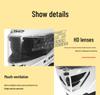 LS2 FF818 Dual Visor Full Face Motorcycle Helmet with Anti-Fog and Large Spoiler for Men & Women, All-Season, Racing Design.