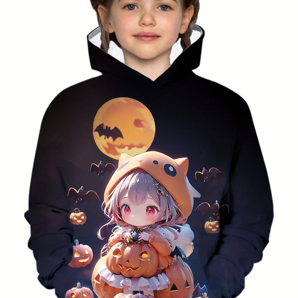 Kids Clothes Girl Hoodies Long Sleeve Cartoon Comic Girl Print Autumn Children Clothes Girl Kawaii Girl Tops Children's Clothing
