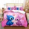 Hot Sale 3D Cool Stitch Cute Anime Kids Duvet Cover Sets Cartoon Bedding Set Children Room Bed Pillow Case for Teens Gifts