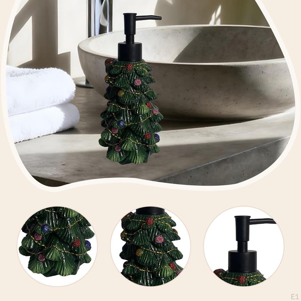 Christmas Tree Soap Dispenser Empty Pump Bottle Decoration Multipurpose Refillable Dish