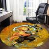 1PC Demon Slayer: Kimetsu no Yaiba Office Round Area Rug Suitable For Office, Under Office Chairs Bedroom Living Room Home Decor T100