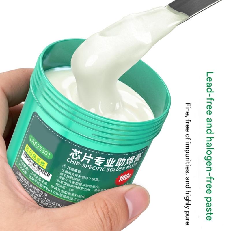 High Performances No Clean Solder Flux Paste For BGA CSP Repair Electronics Soldering With No Clean Formula 100g/19g
