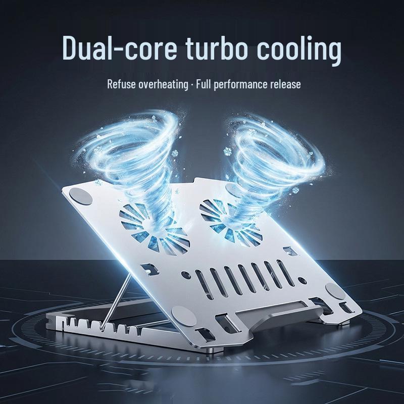 Foldable All-Metal Laptop Cooling Stand with Portable Storage