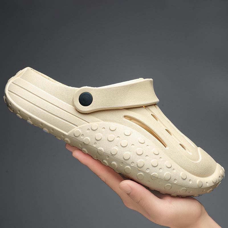 2025 new baotou sandals thick-soled comfortable to step on shit, soft-soled versatile garden shoes, one shoe and two, wear cool slippers