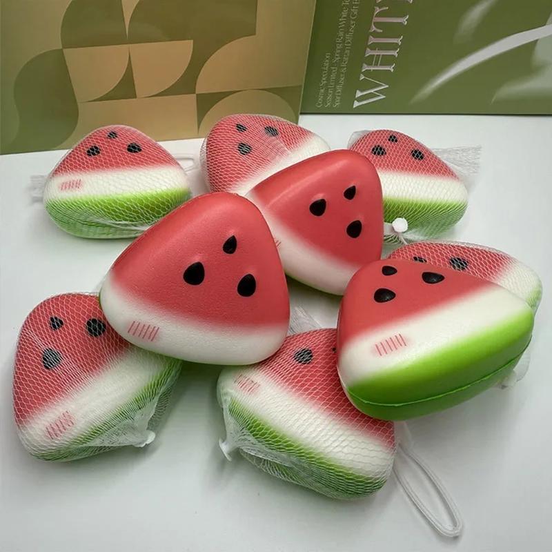 Funny Watermelon Squishy Squeeze Fidget Toy Anti-Stress Slow Rising Fruit Pinch Squeeze Toy Anti Stress Toy for Adult