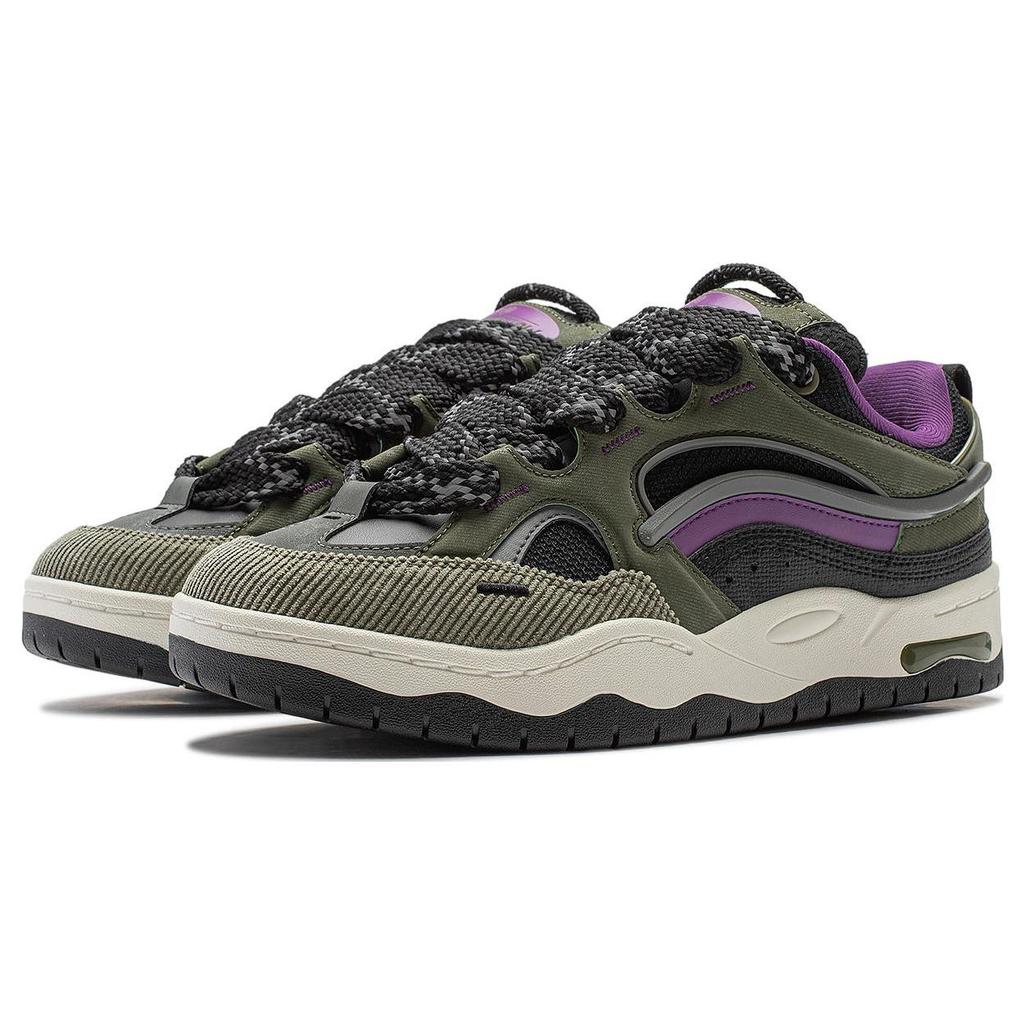 Li Ning Reputation Comfortable Cushioning Abrasion Resistant Breathable Low Top Casual Shoes Men's Green AGCT329-2