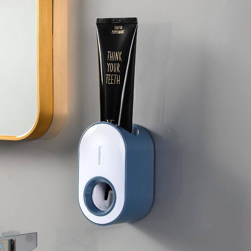 1 stk, tannkrempresser, montert automatisk tannkremdispenser, tannbørsteholder, baderomstilbehør
