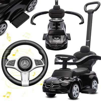 Ride-on Pusher Walker For Child Mercedes C-Class With Pusher And Footrest Black Sun Baby