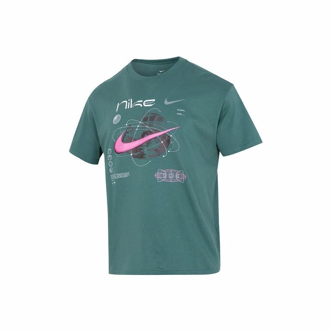 Nike Men s Green Short-Sleeve T-Shirt for Fitness and Outdoor Training S