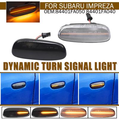 2pcs LED Front Fender Side Marker Light Dynamic Turn Signal Indicator Blinker Lamp For Subaru Impreza GC GM GF 1993-2001Turn Signal 2
