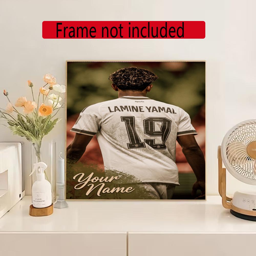 Lamin Yamal Customize Text Diamond Painting Round Diamond Mosaic Suitable For Beginners Diamond Painting Rhinestones Gift Frameless