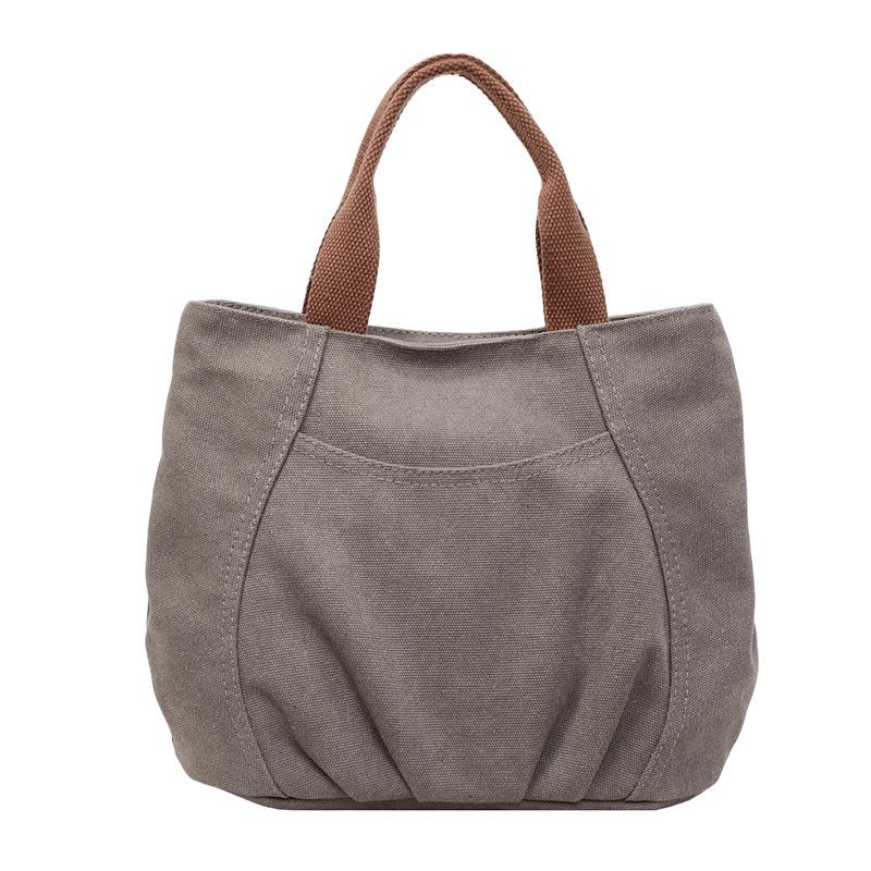 Handbag, Casual Bag, Women's Commuter Canvas Bag, Hand-held Bag, Small Square Bag
