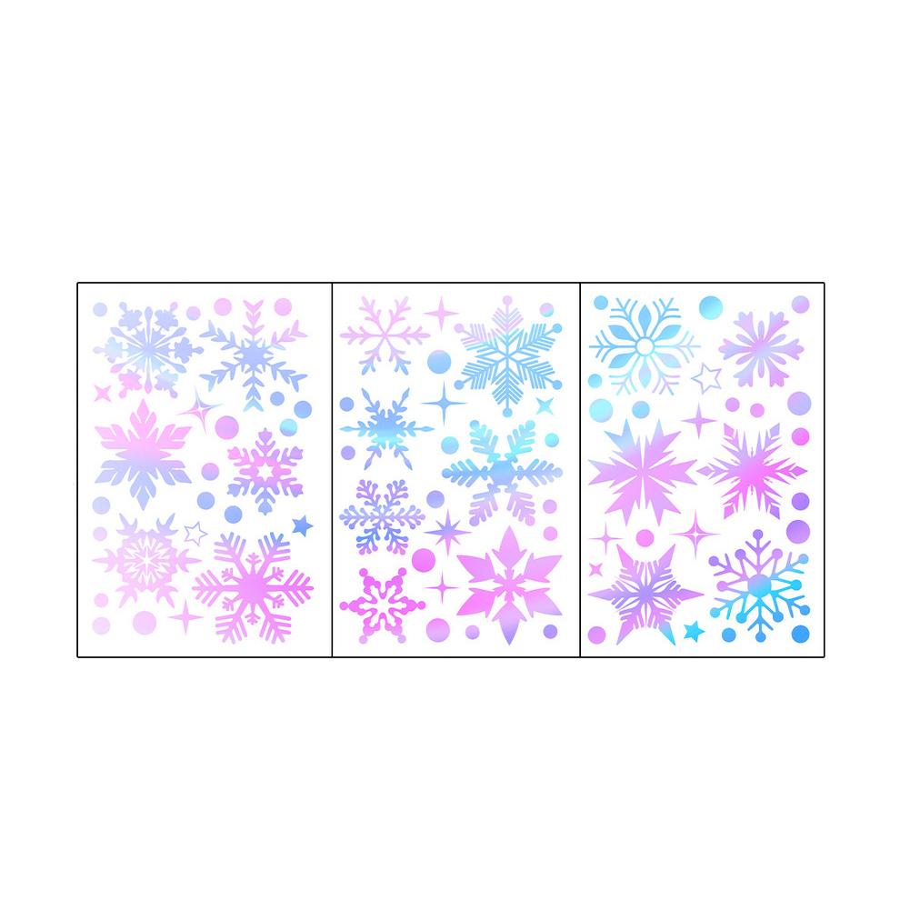 Festive Window Clings Colorful Christmas Decor Christmas Party Decor Easy Application Process Illuminated Decorative Elements