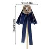 Ceremony Outfit Ribbon Collar Accessory with Center Ornament, Blouse Neckline Accent for Styling and Outfit Wear