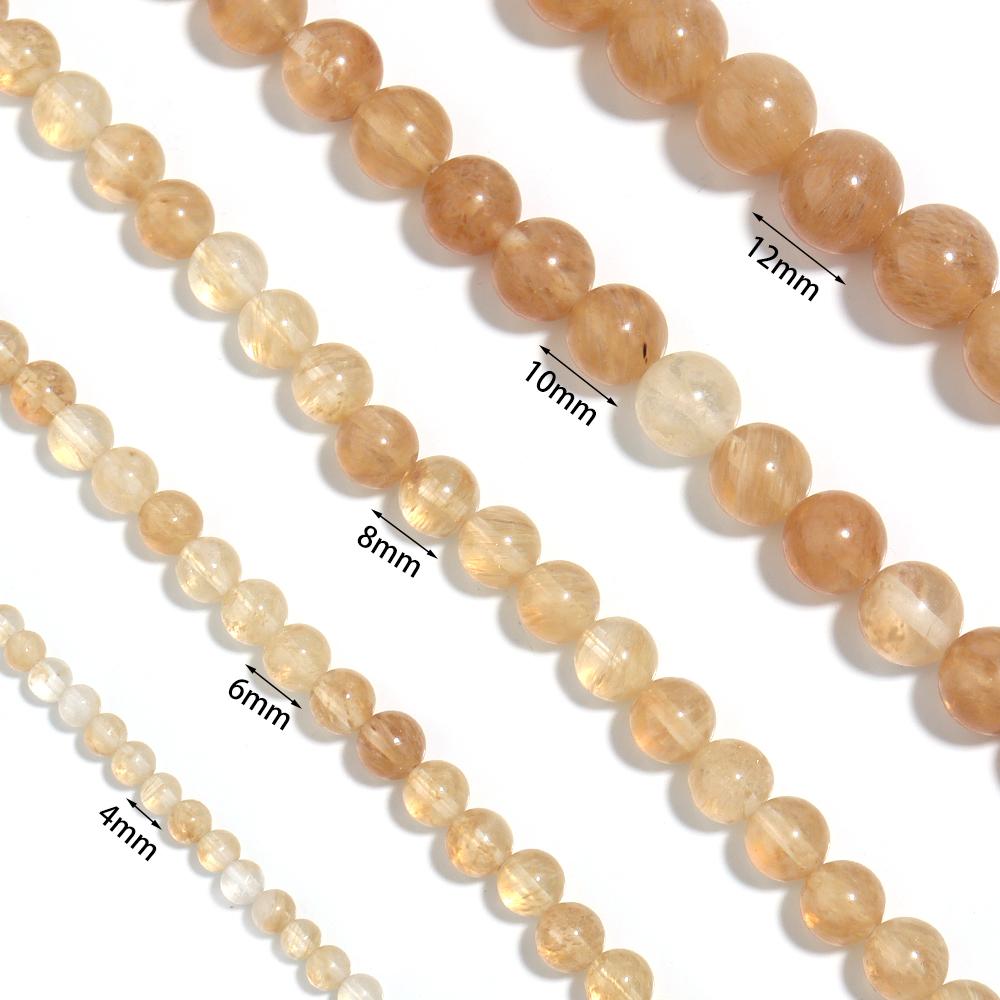 1 Strand 4/6/8/10/12mm Natural Smoky Quartz Stone Beads Brown Round Loose Spacer Beads For DIY Jewelry Making Bracelets Necklace