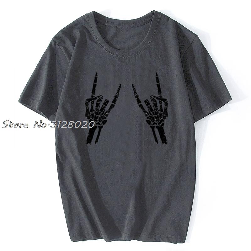 Funny T Shirt Unisex Novelty Unisex Tshirt Halloween Skeleton Rocker Graphic Tshirt Unisex Cotton Tshirt Tees Tops Streetwear Harajuku