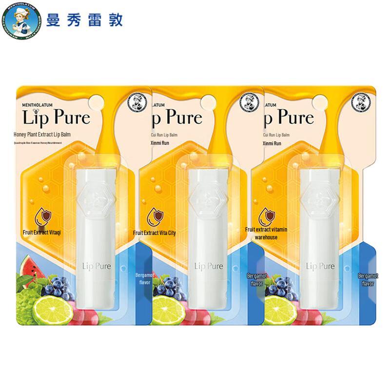 

Mentholatum Bee Extract Bergamot Lip Balm 3-Pack