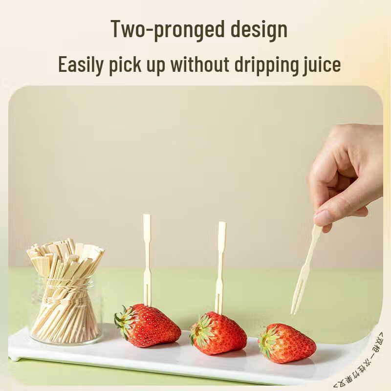 Disposable Bamboo Fruit & Dessert Forks