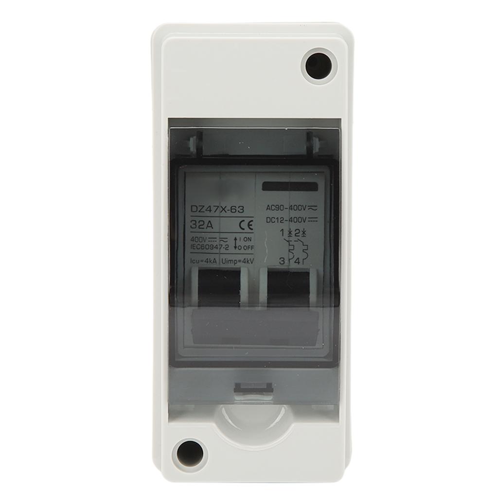 2P Miniature Circuit Breaker DC12V to 400V AC90V to 400V Solar Disconnect Switch for RVs and Solar S