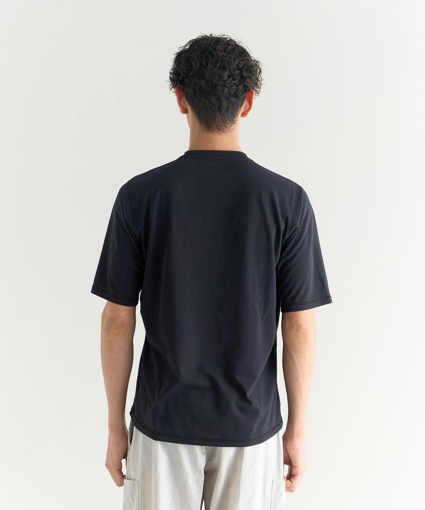 NANGA Dry Mix Rahmenlogo DRY MIX RAHMENLOGO T-SHIRT Schwarz Weiß Lässig Kurzarmshirt Feuchtigkeitstransport Schnelltrocknend UV-Schutz T-Shirt Herren