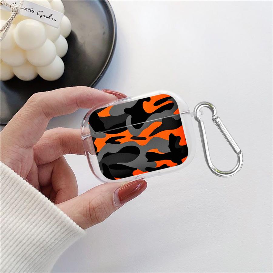 Camouflage Design Clear Earphone Cases Cover Case For Airpods Pro2 Pro3 3 4 2 1 Pro