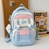 High Value, Fresh, Sweet and Cute Contrasting Color Splicing Backpack, Lightweight Backpack for Junior High School Students