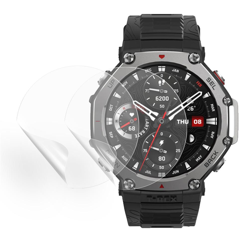 

2Pcs For Huami Amazfit T-Rex 3 Watch Screen Protector Clear TPU Film A