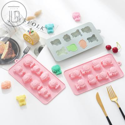8 Even Cartoon Animal Bear Lion Hippo Styling Chocolate Mold DIY Silicone Cake Baking Tool