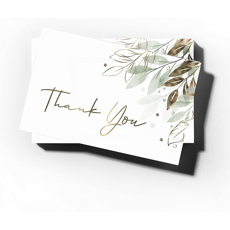 Clickedin - 50 Pieces Thank You Greeting Cards and Tags for All Occasion