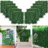 25cm Artificial Plant Lawn Fake Grass Carpet Backdrop Wall Hanging Eucalyptus Leaf Mat Vegetation For Home Garden Wedding Decor
