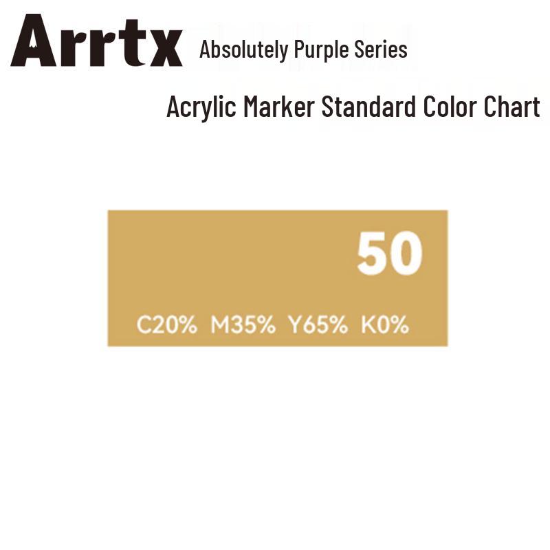 Arrtx Ataishi Akrylový marker s měkkým hrotem, Jeden kus, Absolutní fialová, Styl A/B, 30 barev, Voděodolný, Rychleschnoucí, Krycí.