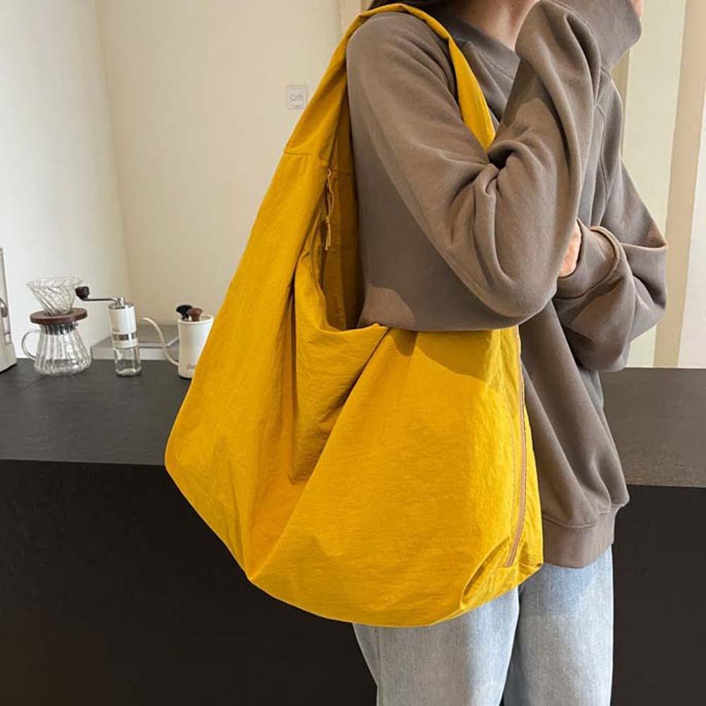 Multi-Pocket Nylon Shoulder Bag Casual Storage Pouch Underarm Bag Large Capacity Tote Bag  Women