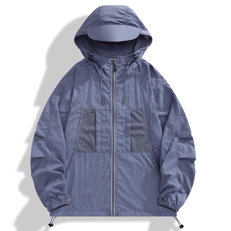 Unisex UV Protection Hooded Fishing Jacket - Summer Antibacterial Loose Fit Plus Size