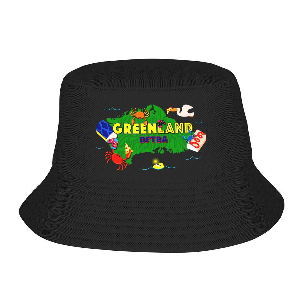 Not For Sale Greenland Bucket Hat Summer  Casual Fisherman Hats For Unisex Beach Travel Caps Hip Hop Pattern Visor Hats