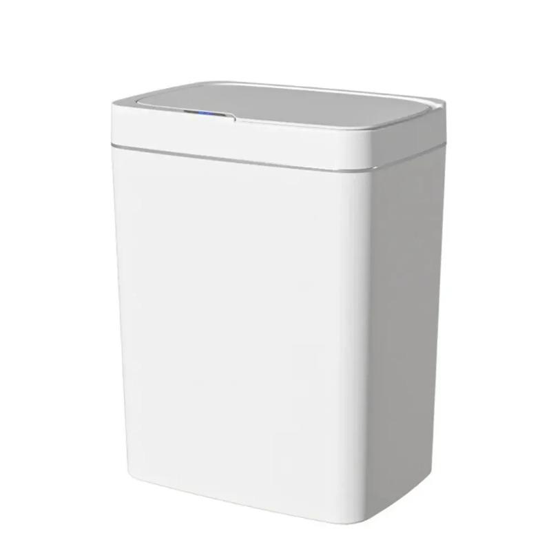 New Smart Bathroom Trash Electronic Trash Can White Touchless Narrow Smart Sensor Garbage Bin Smart Home 15L
