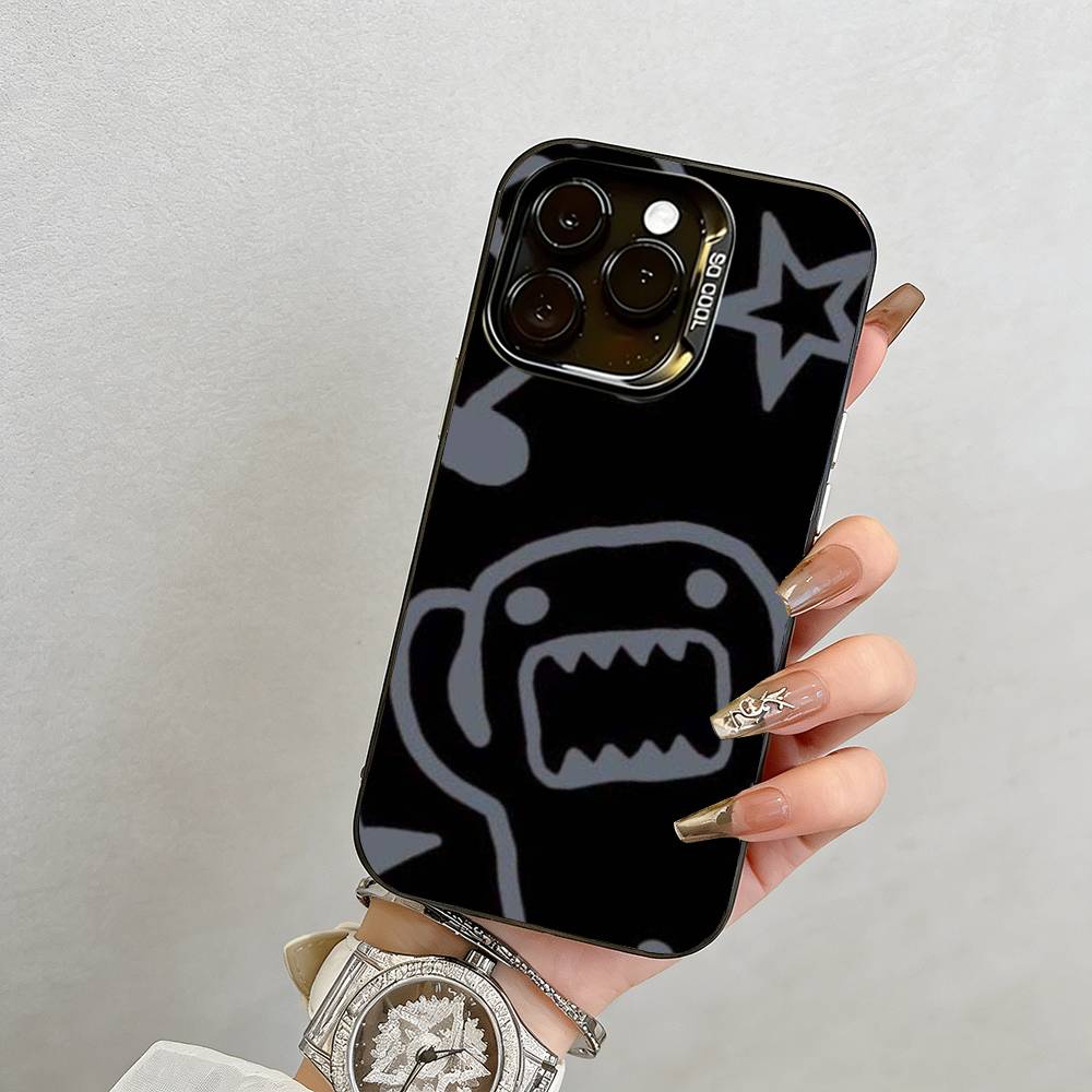 D-Domo-kun Japan  Phone Case For iPhone 17,16,15,14,13,12,11 Plus,Pro Max,XS,Colorful Silver Phone case Funda Cover