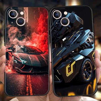 Cool Sports Car Phone Case for iPhone 16 15 14 13 12 Pro Max 11 Pro Max 7 8 Plus XS XR Shockproof Soft Shell Coque Capas