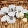 10PCS/Set 50/100ML Metal Round Tins Aluminum Empty Silver Cans With Screw Lid Jars For Salve Spices Candles Lipstick Cosmetic