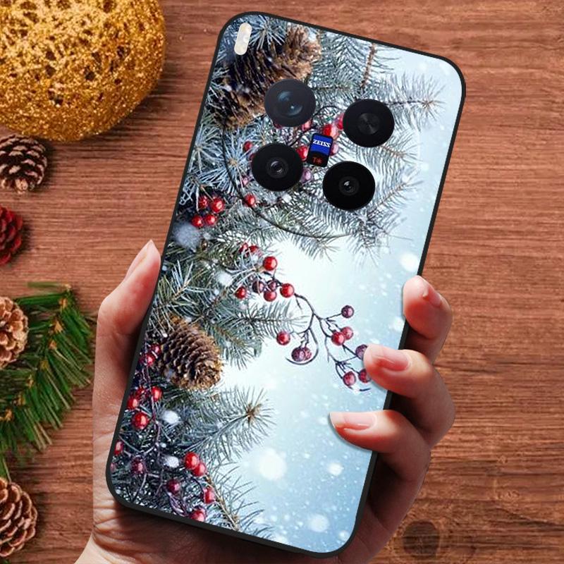 Christmas Painted Cover For Vivo X300 Pro Case V2502A Silicone Soft Phone Cover For Vivo X300 5G V2509A Capa 2025 New Fundas