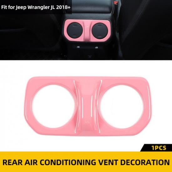 Center Rear Air Vent Temperature Cover Trim Pink for 2018-24 Jeep Wrangler JL JT