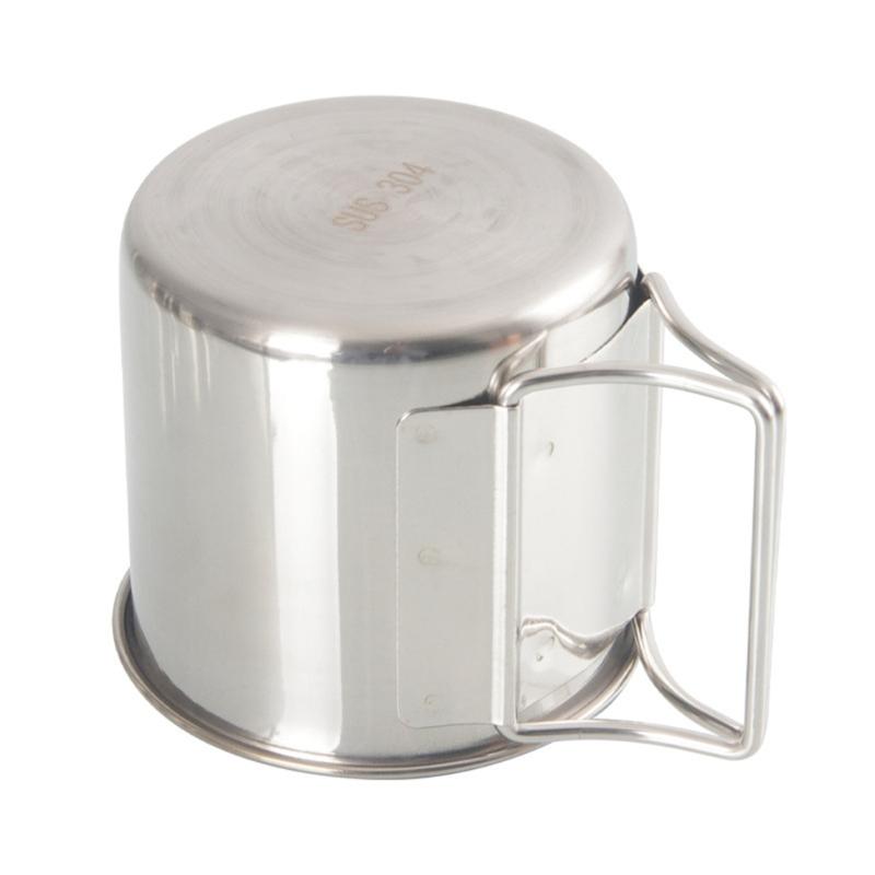 Water Mug Cup with Foldable Handle 220/330/500ml Camping Hiking Mug Beer-Cup