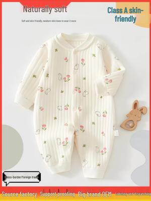 Herbst/Winter Langarm Reiner Baumwoll Baby Body Schlafanzug