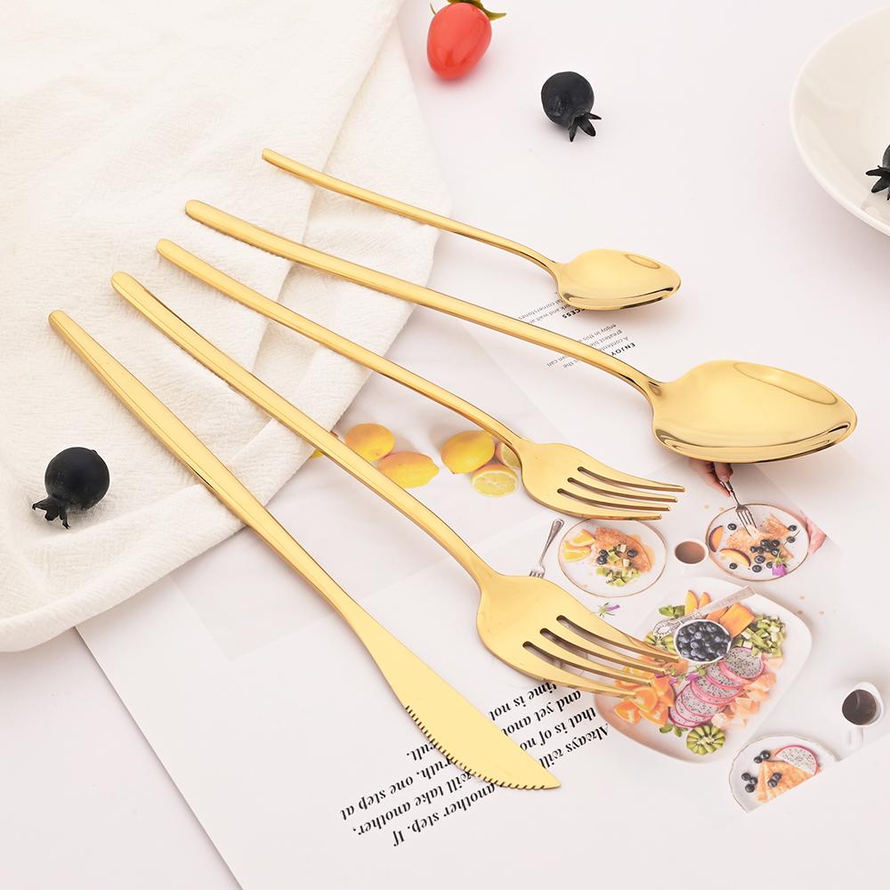 4Pcs Black Flatware Stainless Steel Tableware Dinner Fork Fruit Fork Steak Fork Salad Fork Suitable for Restaurant or Banquet